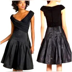 TADASHI Collection Sz 4 Knee Length Evening Jersey Knit Taffeta Dress